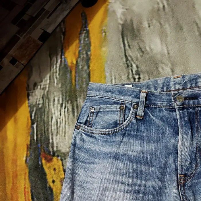 Edwin × Vintage VINTAGE EDWIN 503 FADED BLUE JEANS PANTS Size US 32 / EU 48 - 4 Thumbnail