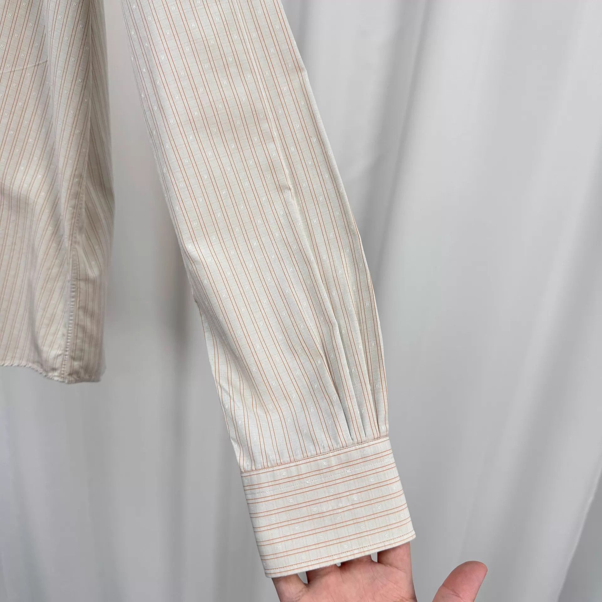 Hermes Hermes Subtle H Allover Stripe Shirt 40 98 New Size US M / EU 48-50 / 2 - 4 Thumbnail