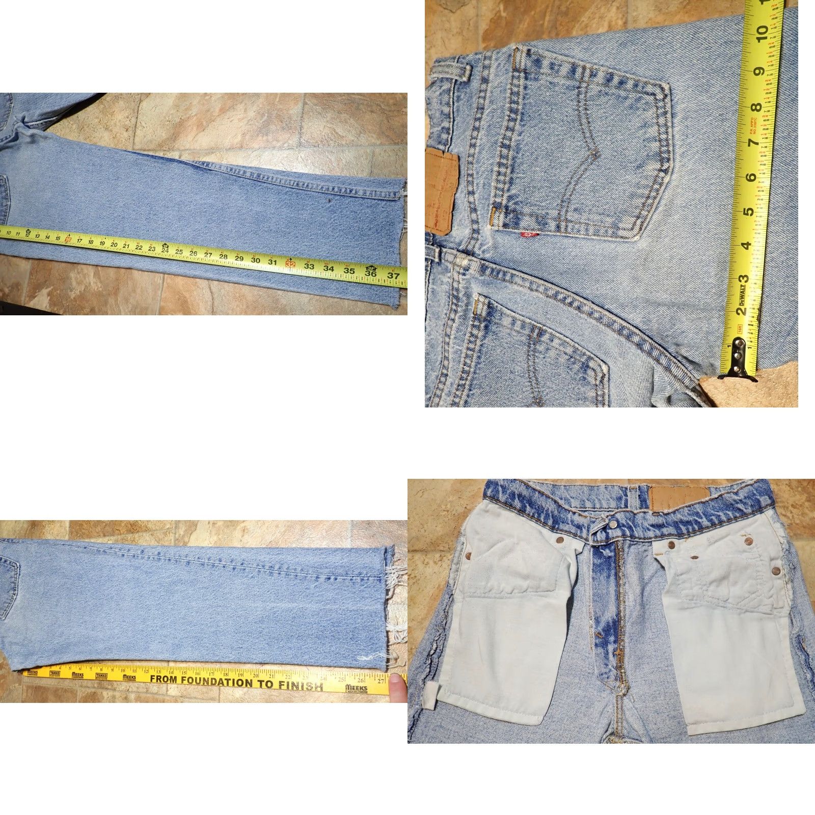 Levi's VINTAGE Levi's 512 Jeans Mens 29x27 Faded Wash Light Stonewash Denim Slim Tapered 5-Pocket USA 512-4891 Size US 29 - 9 Thumbnail