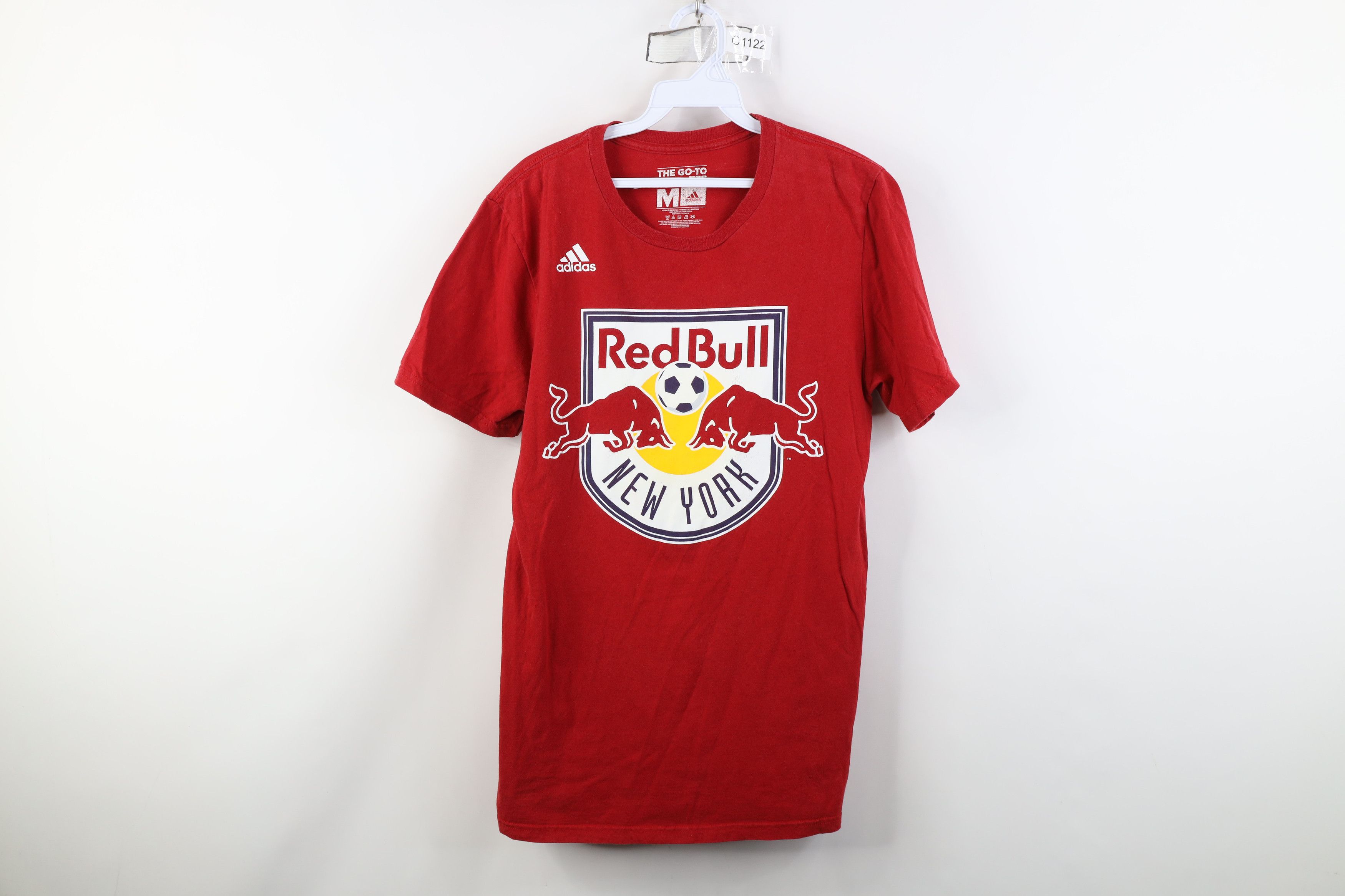 Adidas Adidas New York Red Bull Soccer Jersey T-Shirt Red Cotton Size US M / EU 48-50 / 2 - 1 Thumbnail