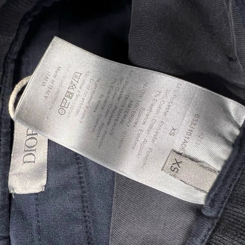 Dior Size XS Black and gray striped technology fabric drawstrin Size US 26 / EU 42 - 2 Thumbnail