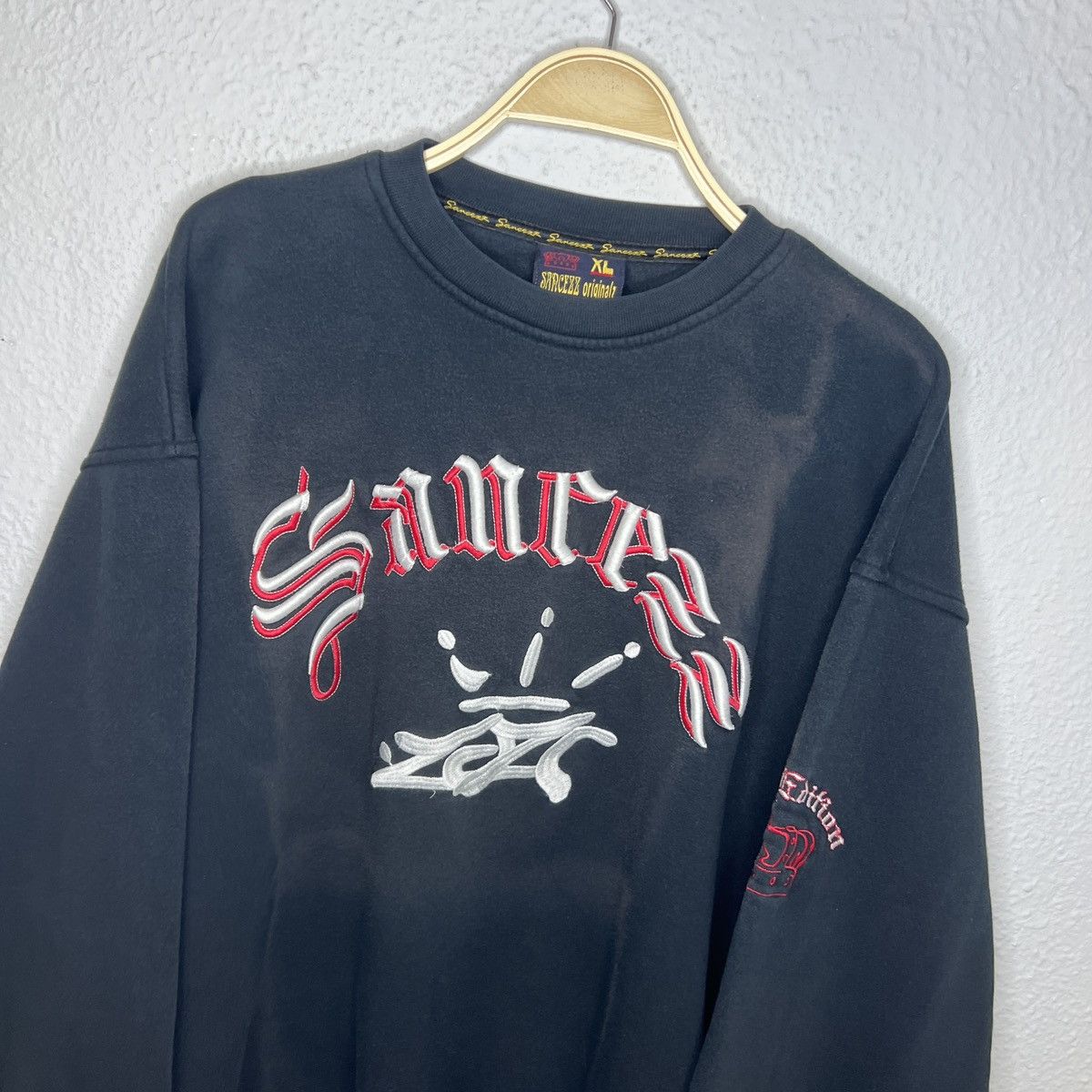 Vintage × Wu-Tang Clan Vintage Sancezz Heavy Weight Boxy Crewneck Sweatshirt 90s Size US XL / EU 56 / 4 - 4 Thumbnail