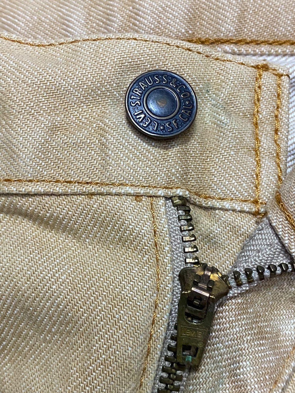 Levi's Levi's 505 cream denim jeans with a unique Size US 30 / EU 46 - 10 Thumbnail