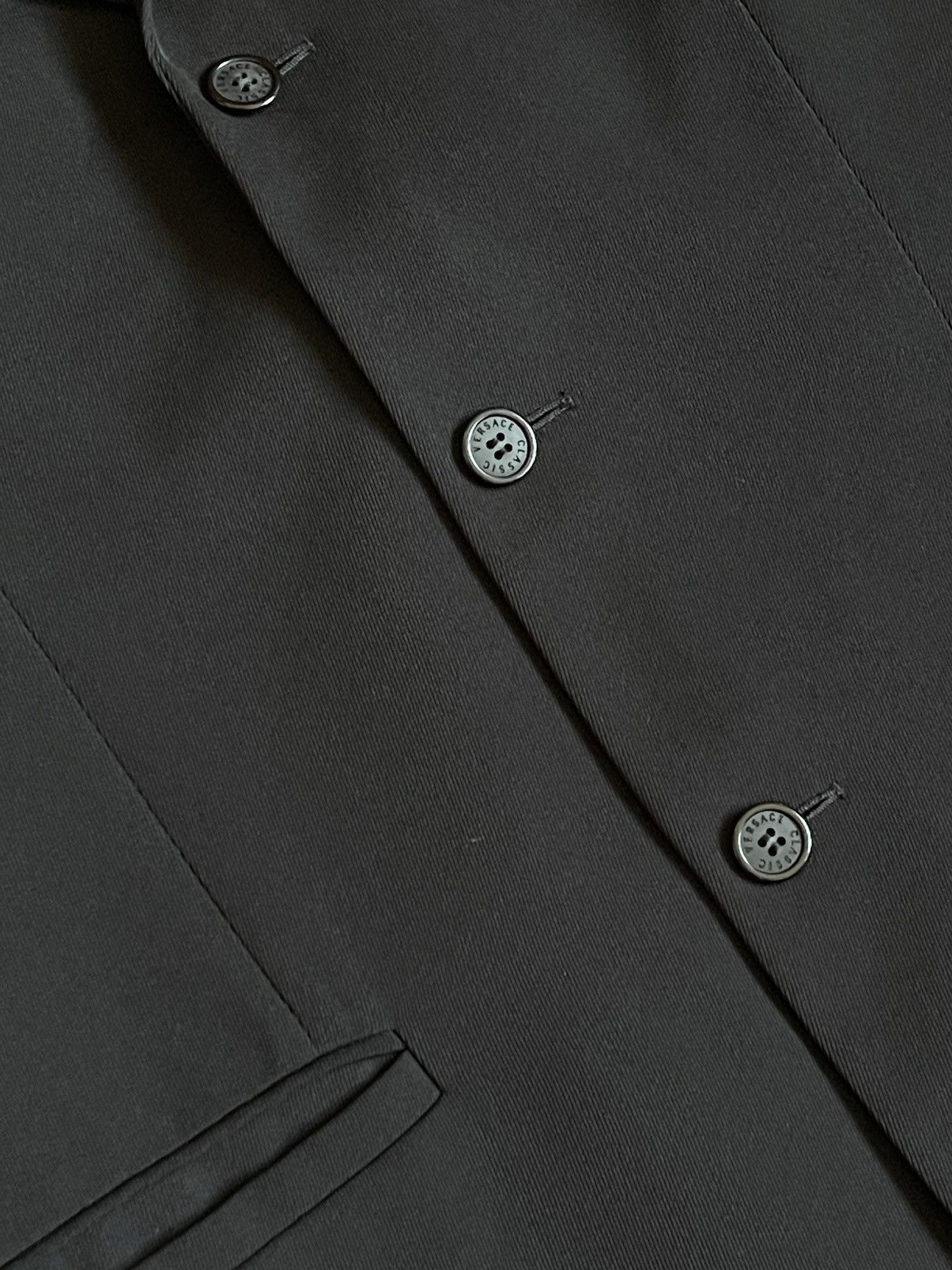 Versace × Vintage 90’s Versace classic black suit vintage Size 50R - 10 Thumbnail