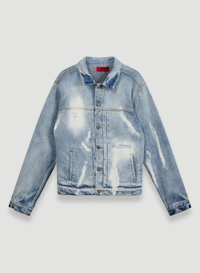 424 424 Denim Jacket Zipper Sleeve | Grailed
