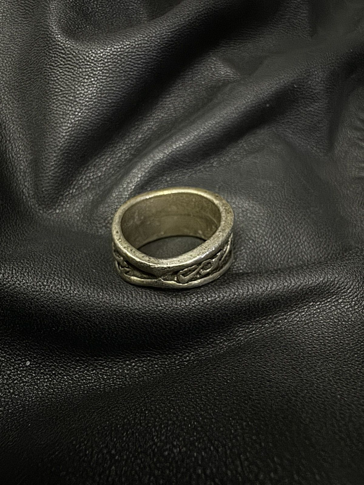 Sterling Silver VTG STERLING SILVER 925 ENGRAVED RING SIZE 7.5 Size ONE SIZE - 3 Thumbnail