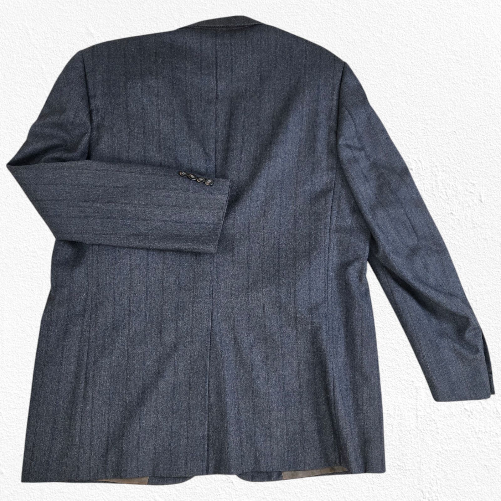 Geoffrey Beene Vintage Gray Wool Pinstripe Suit Size 40R Size 40R - 10 Thumbnail