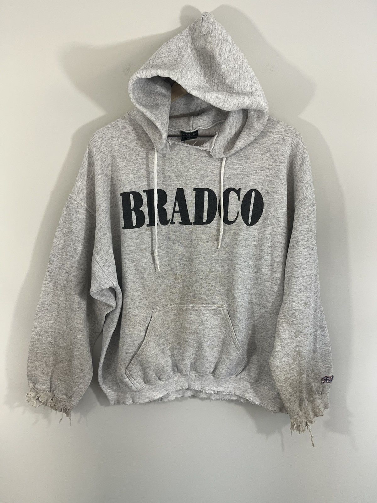 Vintage BRADCO Thrashed Distressed Boxy Fit Vintage Hoodie Size US XL / EU 56 / 4 - 1 Thumbnail