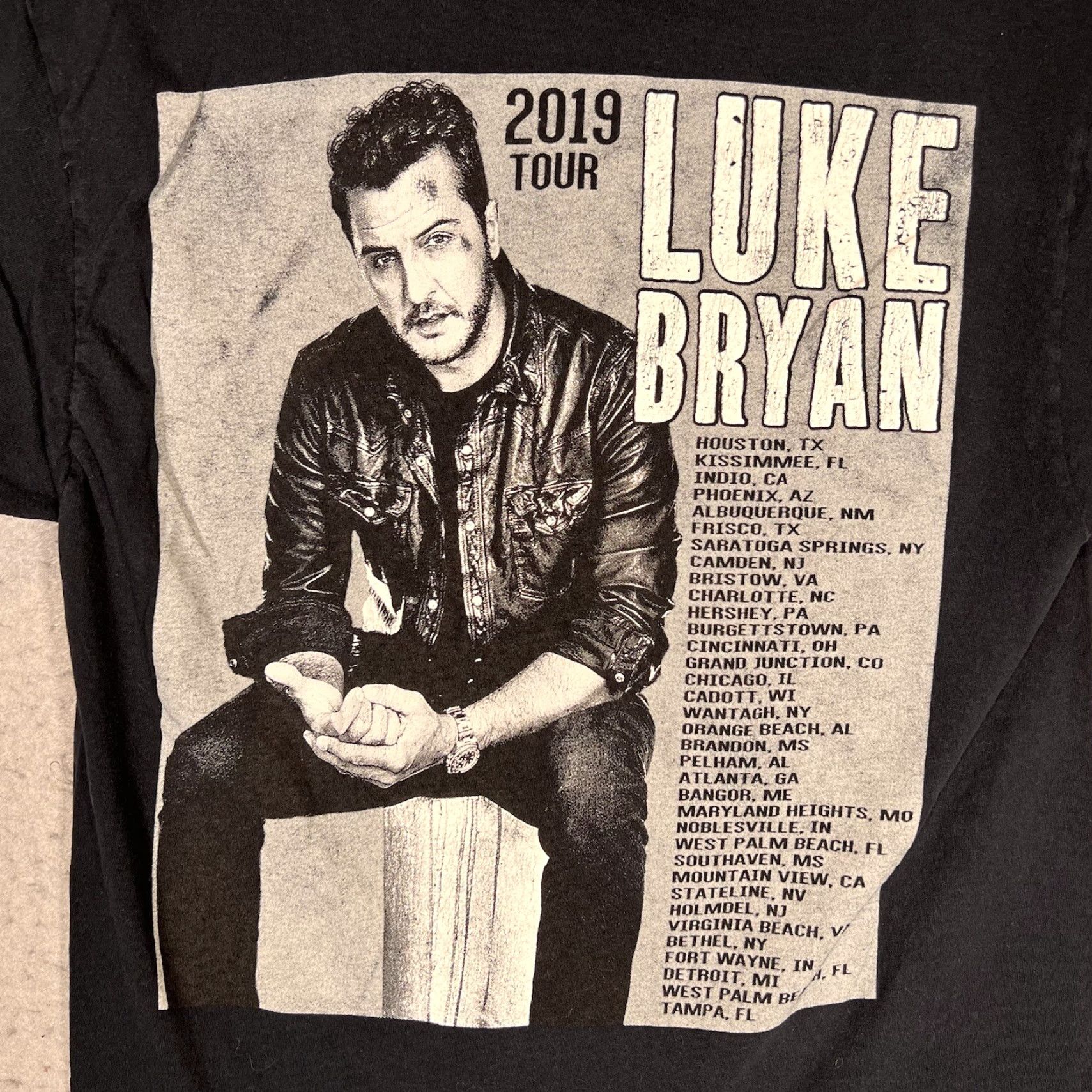 Vintage VINTAGE A1 Luke Bryan 2019 Tour Promo Shirt Adult Small Black Mens Size US S / EU 44-46 / 1 - 8 Thumbnail