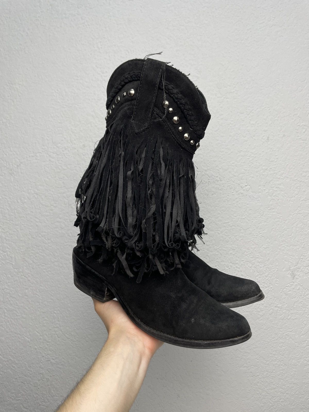 If Six Was Nine Vintage Italian AS 98 Rick Owens Style Leather Suede Boots Size US 8 / IT 38 - 12 Thumbnail