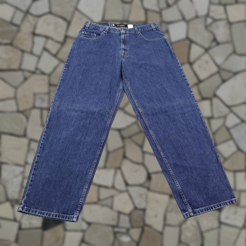 Levi's VINTAGE Levi's Jeans Men Wide-Leg 36x32 Dark Blue Denim SilverTab Baggy Y2K Grunge - 1990s Mens Jeans Size US 36 / EU 52 - 1 Thumbnail