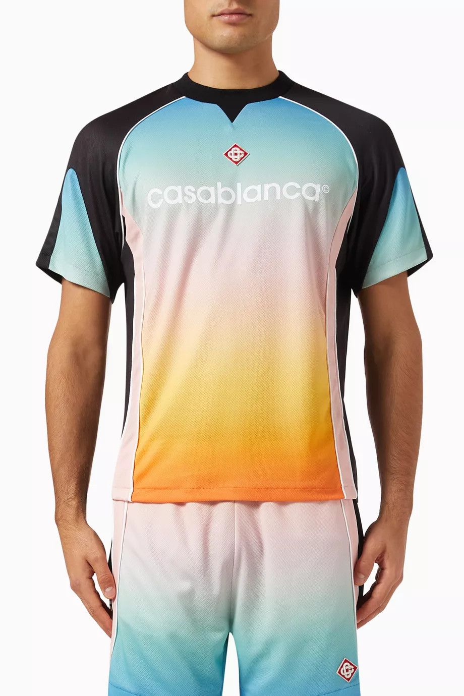 Casablanca o1h1sh11224 Football Shirt in Birdseye Mesh Size US S / EU 44-46 / 1 - 3 Thumbnail