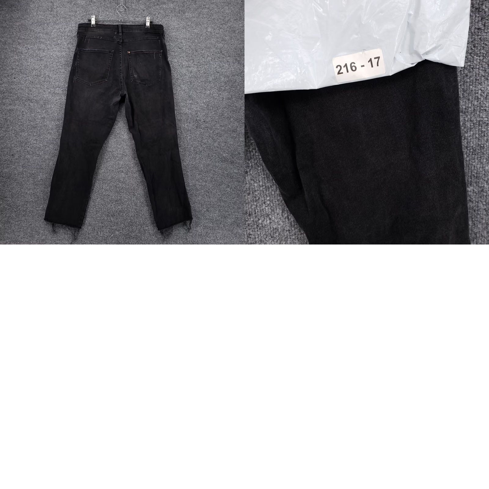 H&M H&M Jeans Womens 12 Black Button Fly Mid Rise Ankle Crop Denim Distressed Size 34" / US 12 / IT 48 - 9 Thumbnail