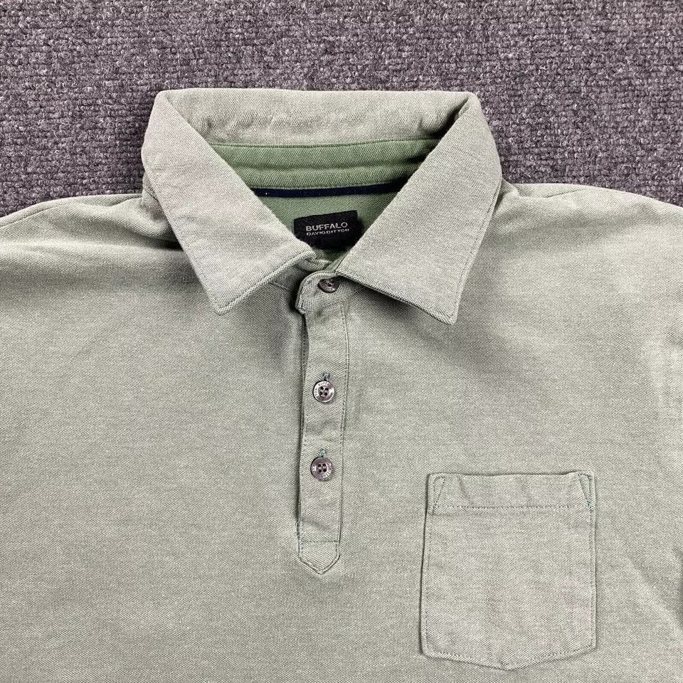 Buffalo David Bitton Buffalo David Bitton Polo Shirt Adults Medium Green Cotton Size US M / EU 48-50 / 2 - 2 Thumbnail