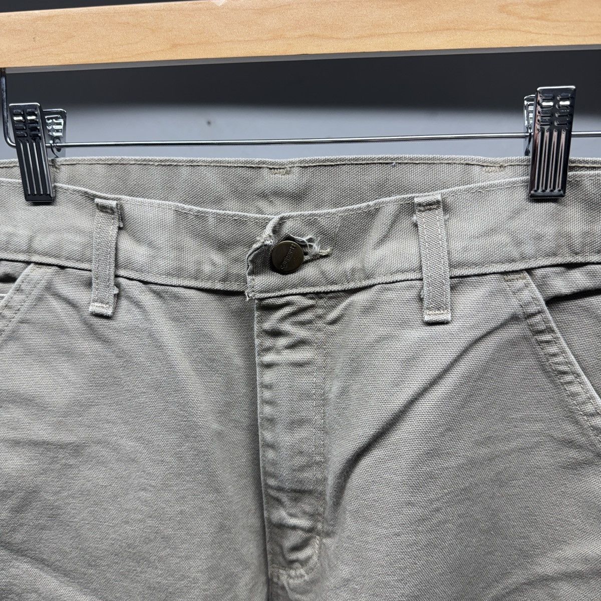 Vintage Carhartt Baggy Carpenter Work Pants ERD Grunge Chrome Size US 32 / EU 48 - 4 Thumbnail