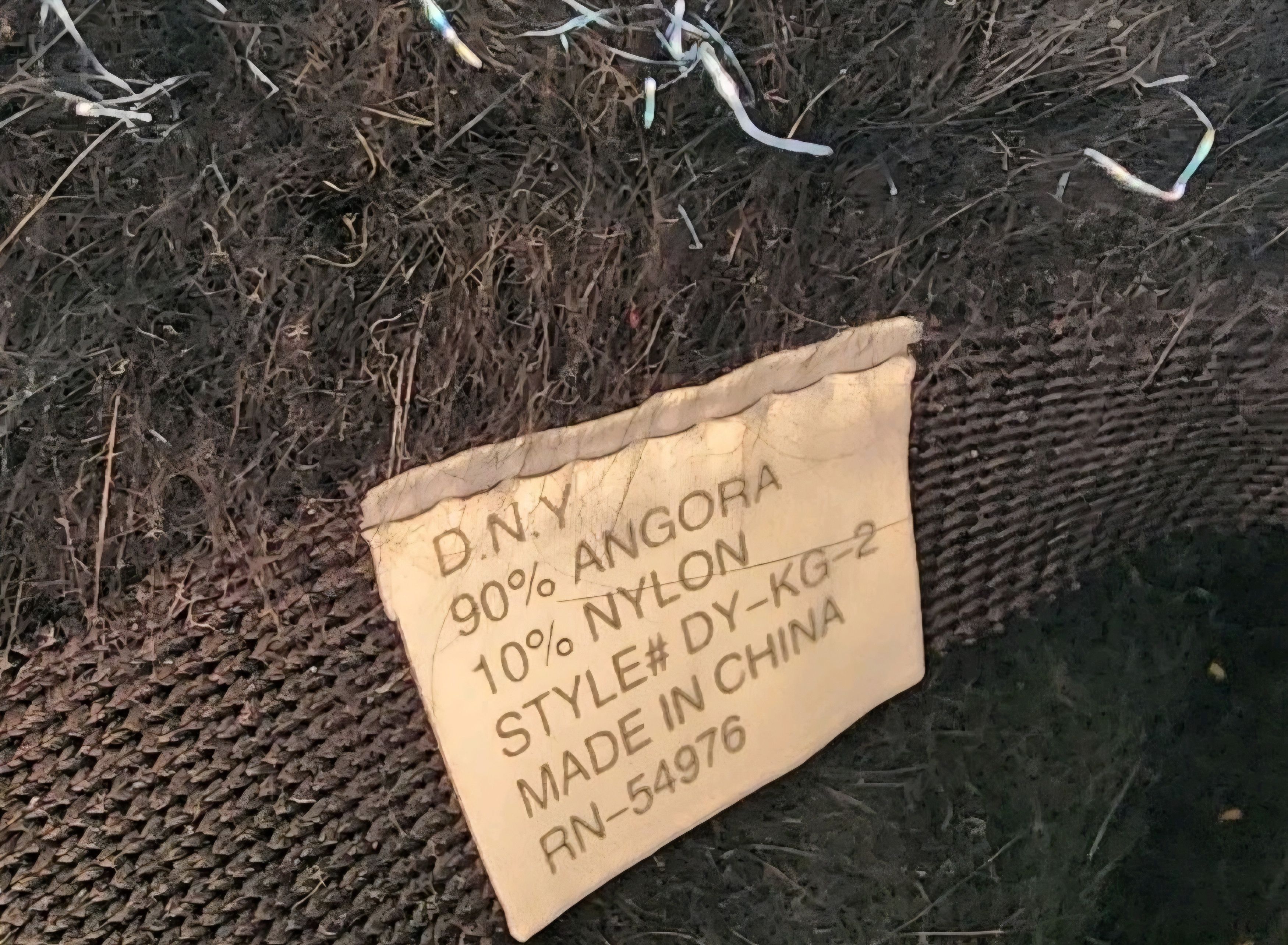 Other Vintage D.N.Y Accessories Black Angora Nylon Hat One Size Size ONE SIZE - 3 Thumbnail