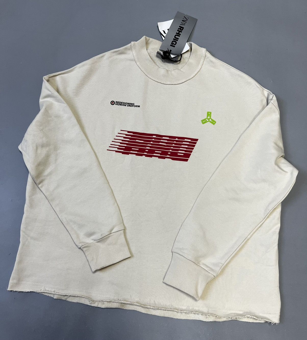 Rhude × Zara Rhude Beige Sweatshirt Rhuigi x Zara y2k logo NWT new tags Size US S / EU 44-46 / 1 - 5 Thumbnail