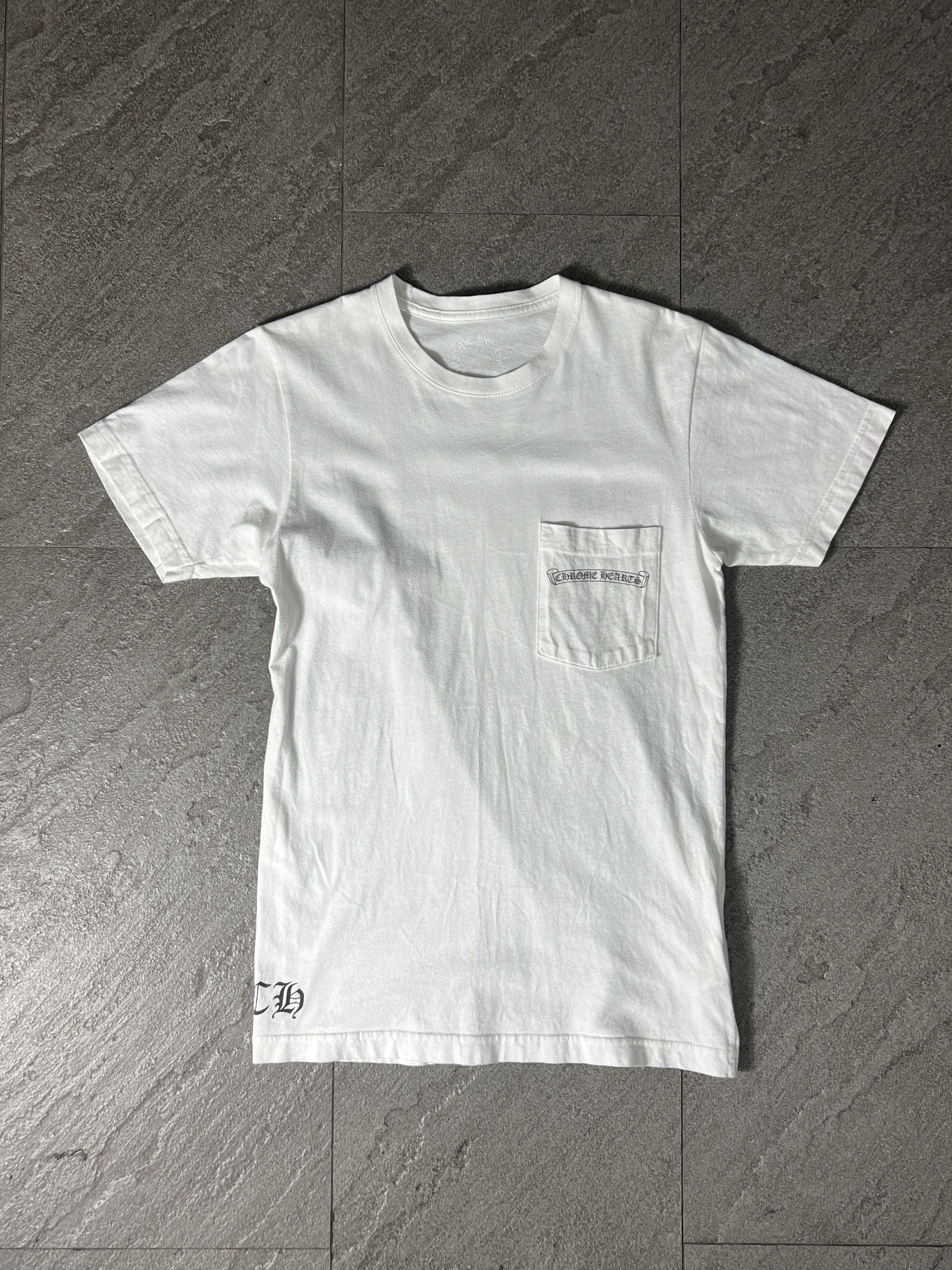 Chrome Hearts Chrome Hearts Big Cross Back Print Pocket Tee White S Size US S / EU 44-46 / 1 - 2 Thumbnail