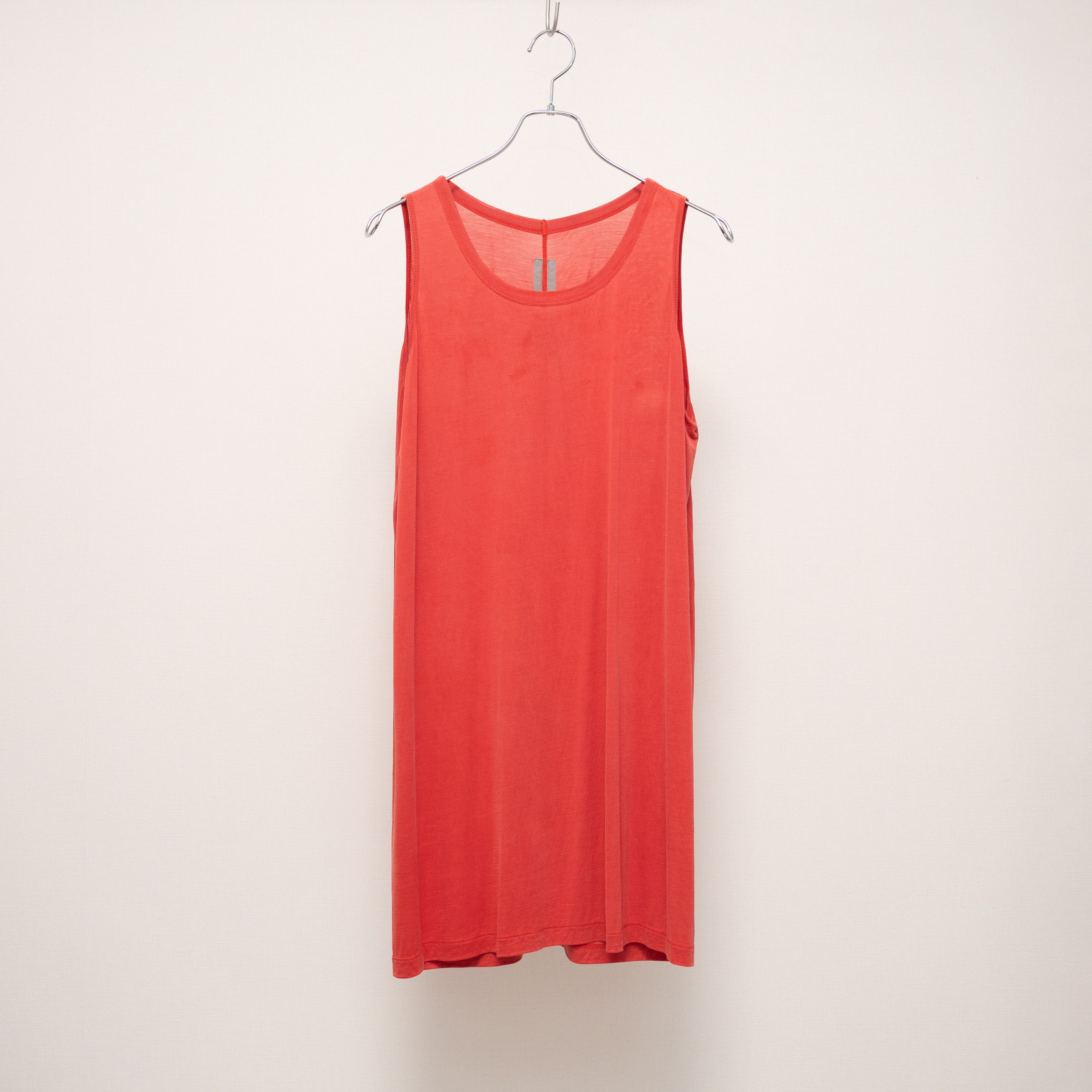 Rick Owens Rick Owens red ribbed tank top mainline ss17