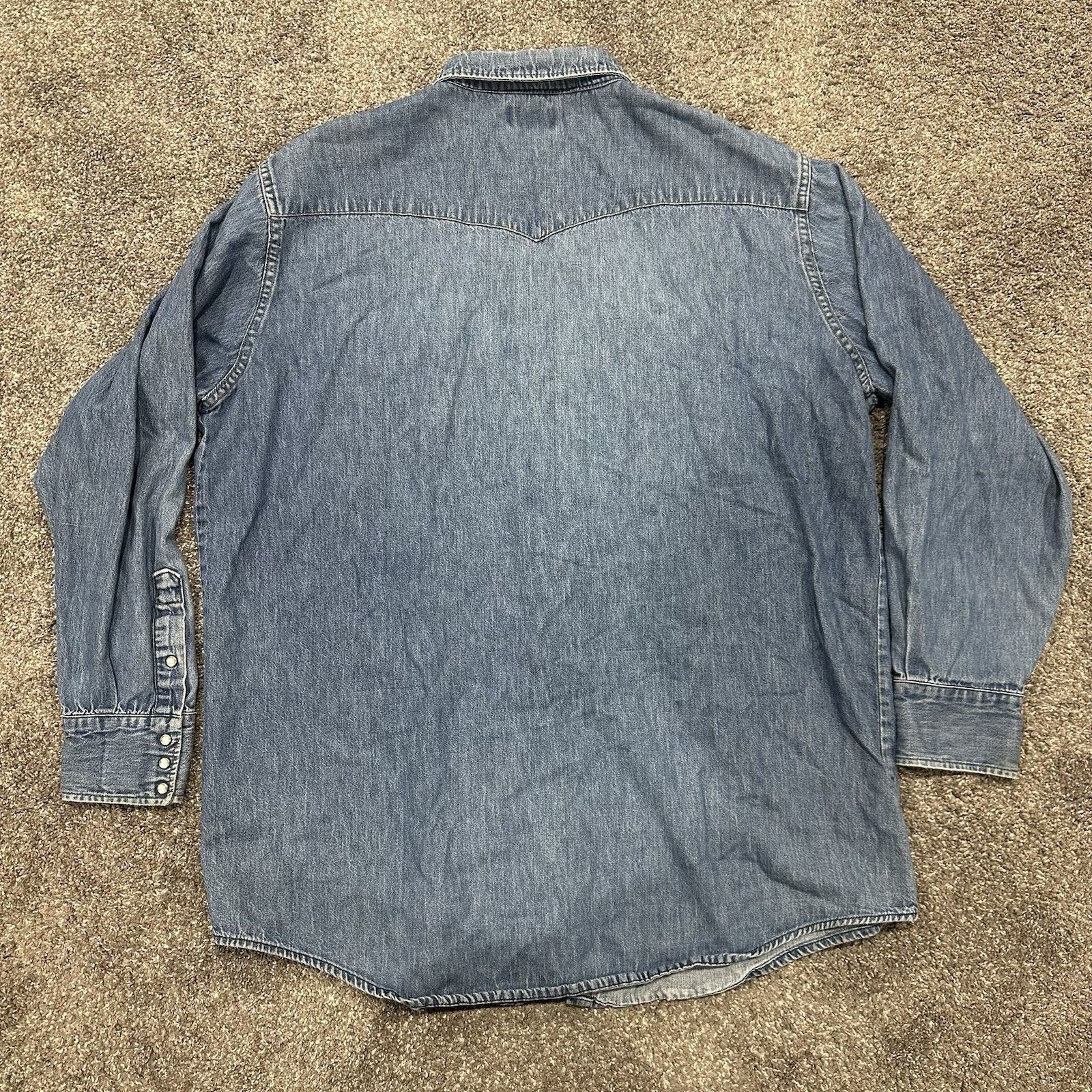 Big Mac Vtg Big Mac Denim Pearl Snap Western Shirt Mens Sz 2XL TALL Size US XXL / EU 58 / 5 - 2 Thumbnail