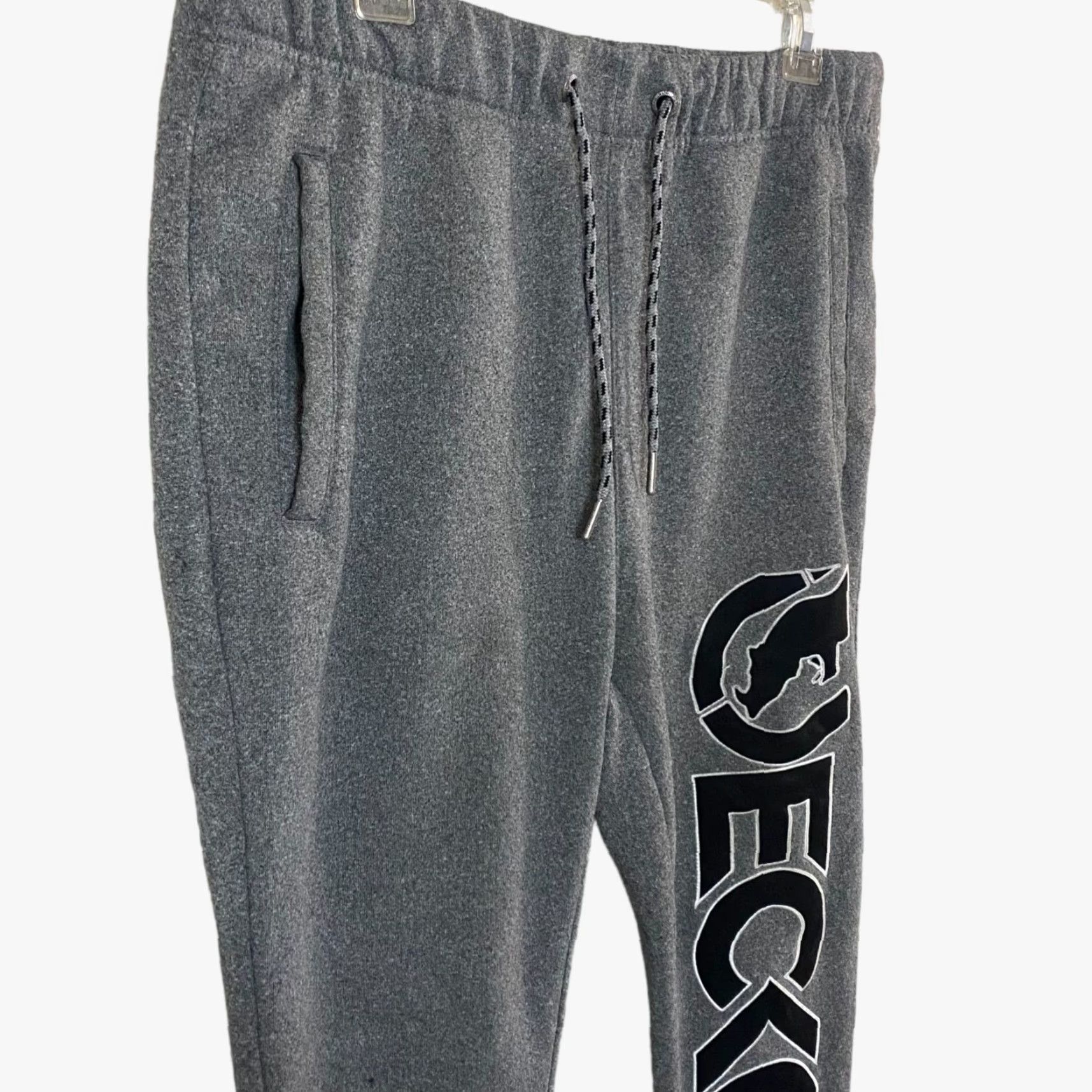 Ecko Unltd. VINTAGE Ecko Unltd. Fleece Jogger Sweatpant Gray Logo Embroidered Sweatpant Activewear Mens Medium Size US 31 - 5 Thumbnail