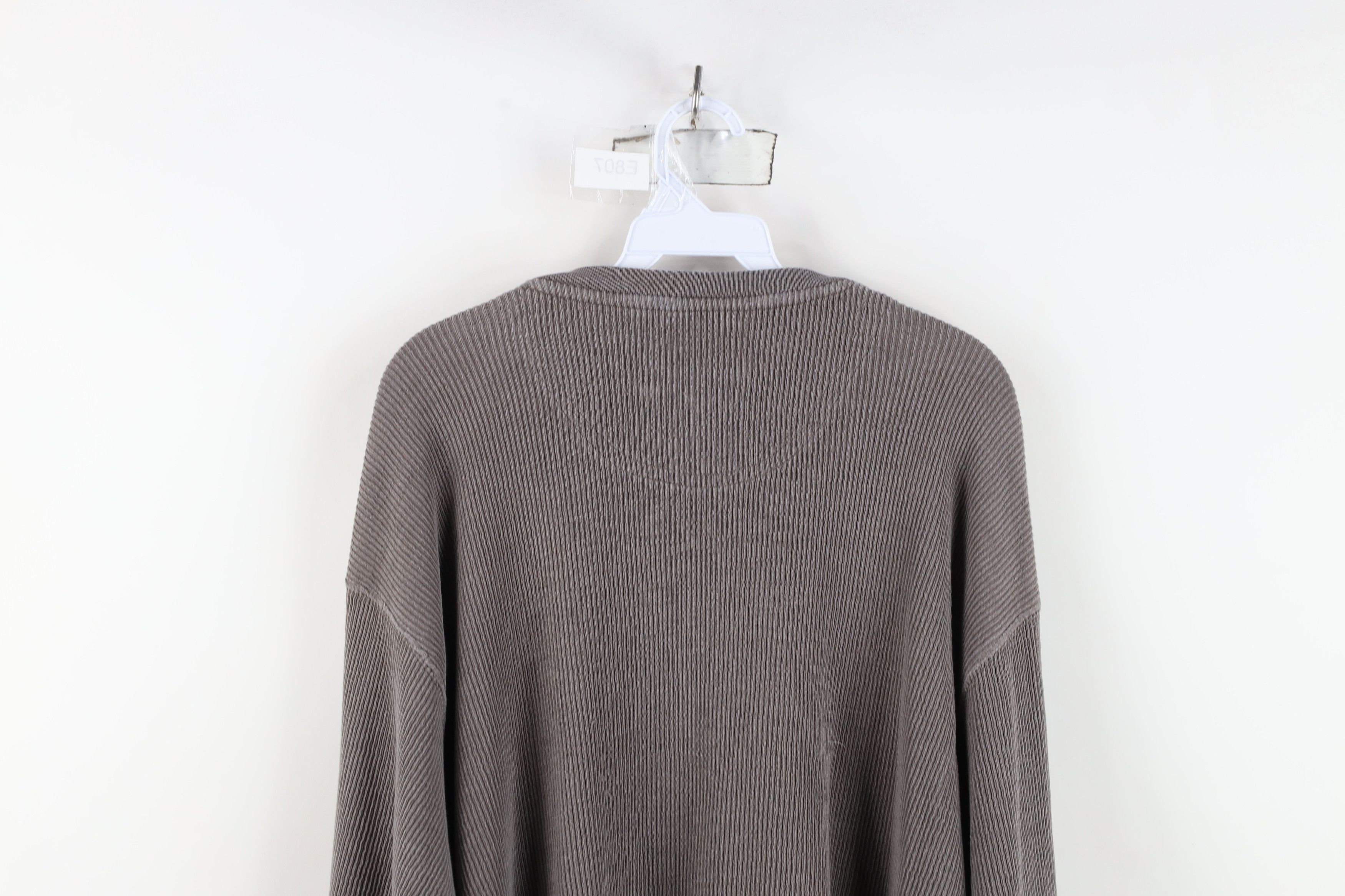 Vintage Vintage 90s Streetwear Blank Ribbed Knit Long Sleeve T-Shirt Size US XXL / EU 58 / 5 - 9 Thumbnail