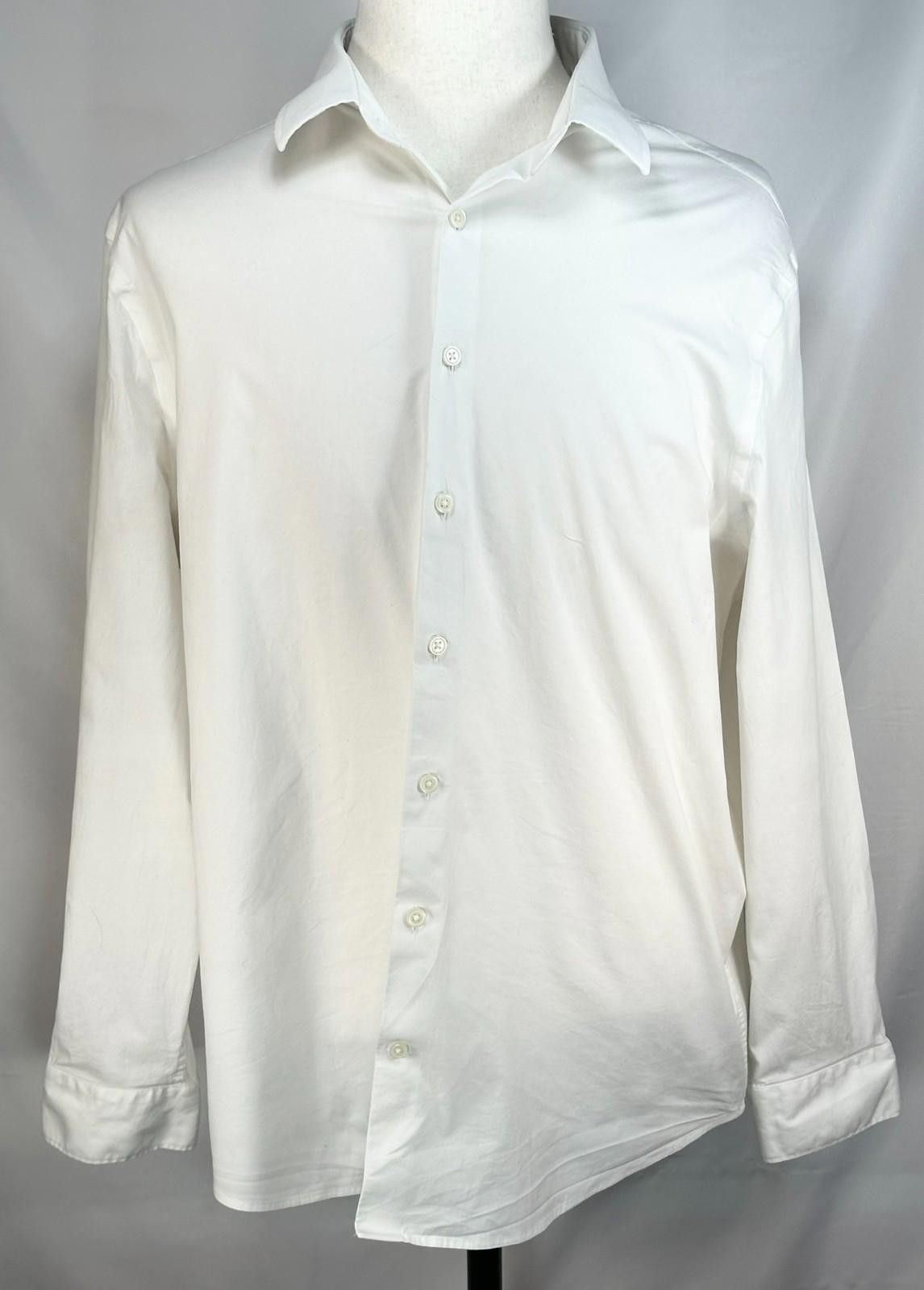 Express Express Slim 1MX Button Up Shirt White Mens 2XL Size US XXL / EU 58 / 5 - 1 Thumbnail