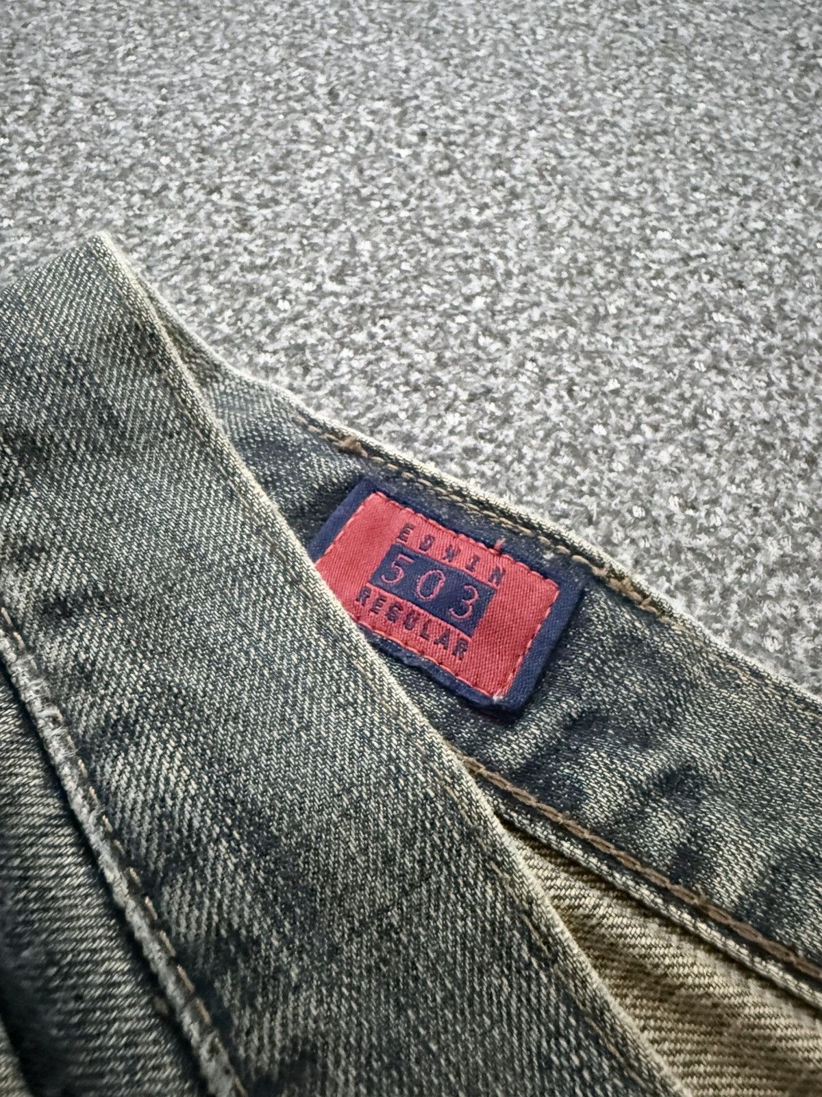 Kapital Vintage 90s Baggy Black Faded Rusty Edwin 503 Denim Jeans Size US 36 / EU 52 - 17 Thumbnail