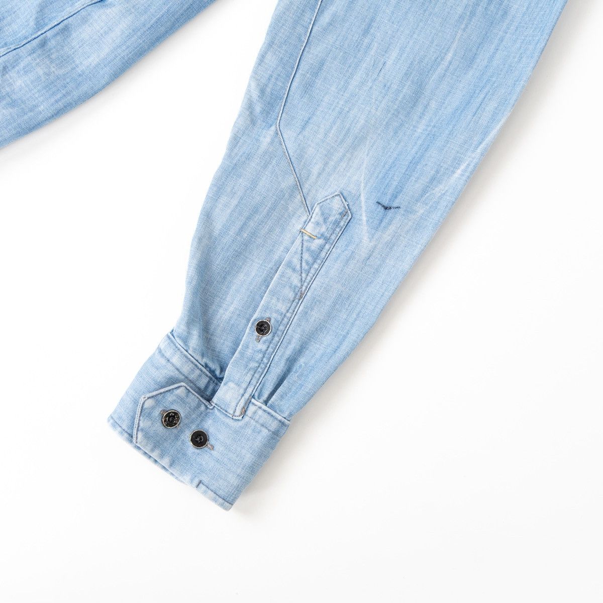 G-Star G-Star Raw Mens Denim Shirt USN Rhine Light Blue Button Up Size US XL / EU 56 / 4 - 7 Thumbnail