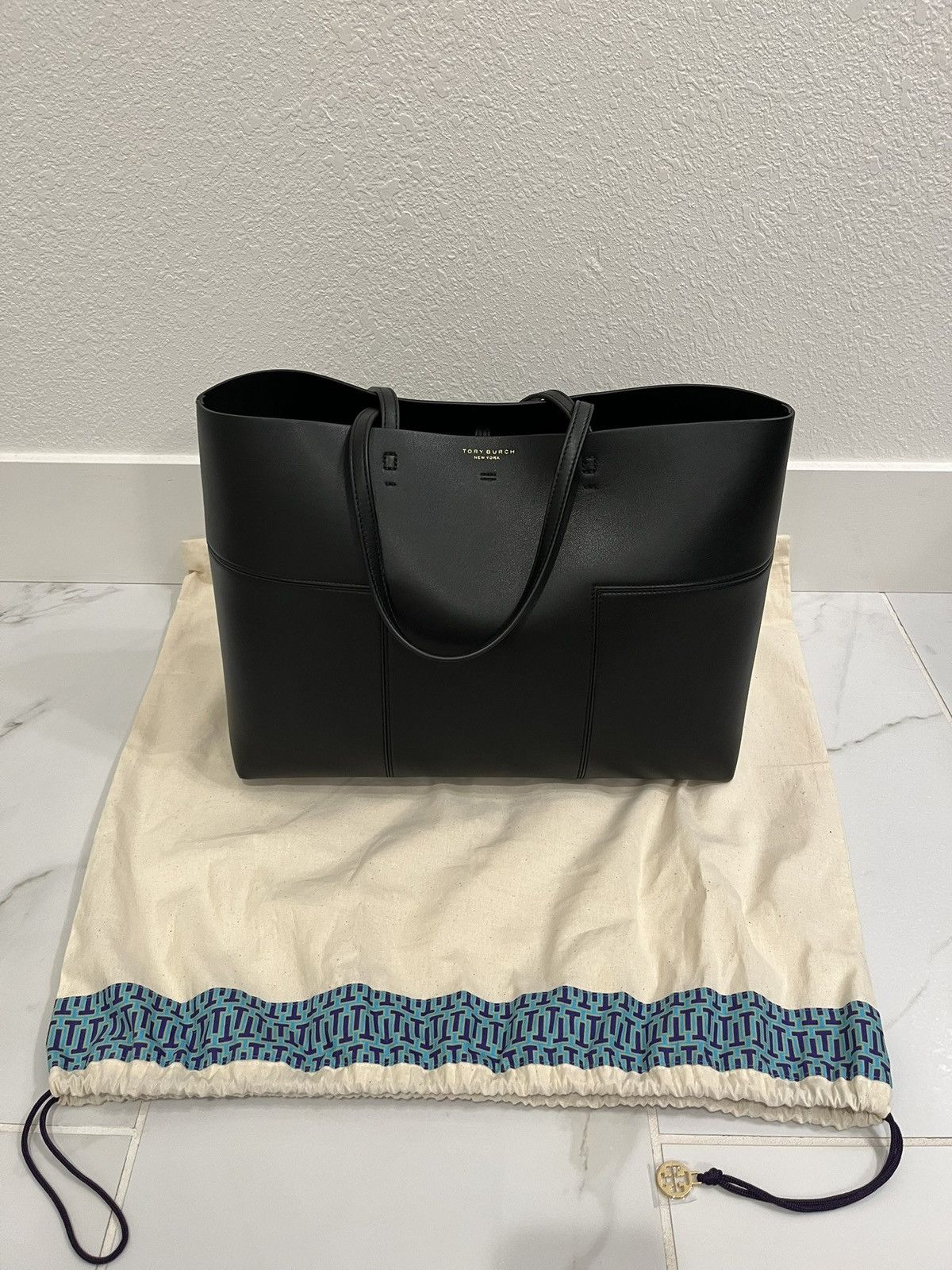 Tory Burch Tory Burch Block T Tote Black Size ONE SIZE - 2 Thumbnail