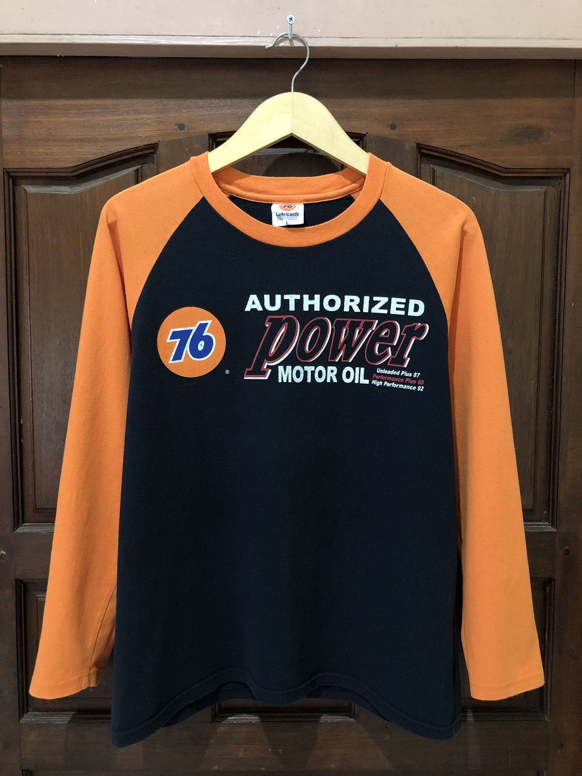 Japanese Brand Vintage Union 76 Lubricants Racing Fuel Raglan Long Sleeve Size US L / EU 52-54 / 3 - 1 Thumbnail