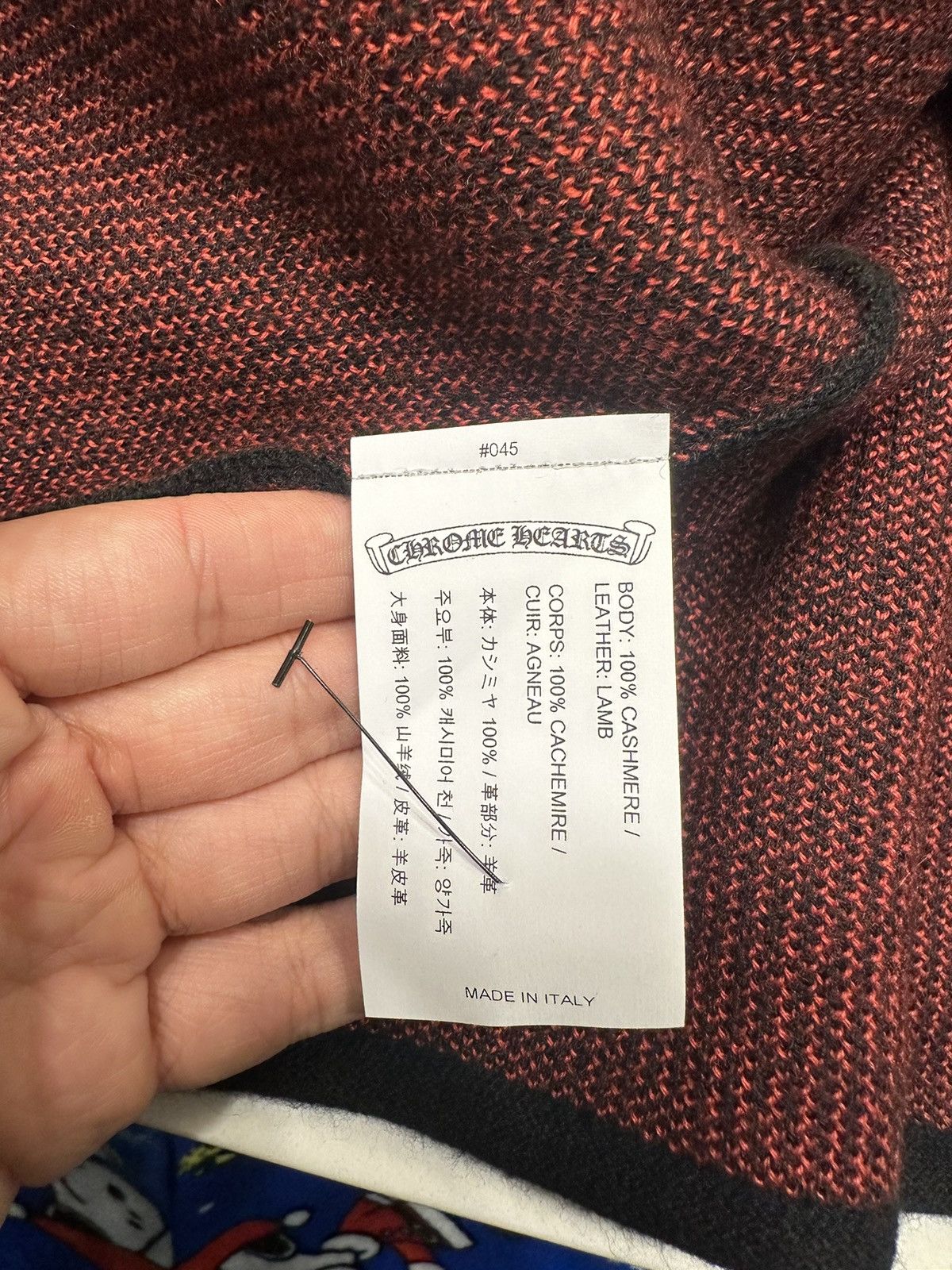 Chrome Hearts 🔥Chrome Hearts Black Cashmere with Red Fleur Cross Sweater🔥 Size US XL / EU 56 / 4 - 6 Thumbnail