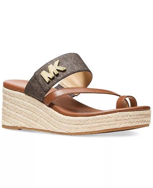 Michael Kors MICHAEL KORS Women's Jilly Espadrille Platform Wedge Sandals Size US 5.5 / IT 35.5 - 1 Thumbnail