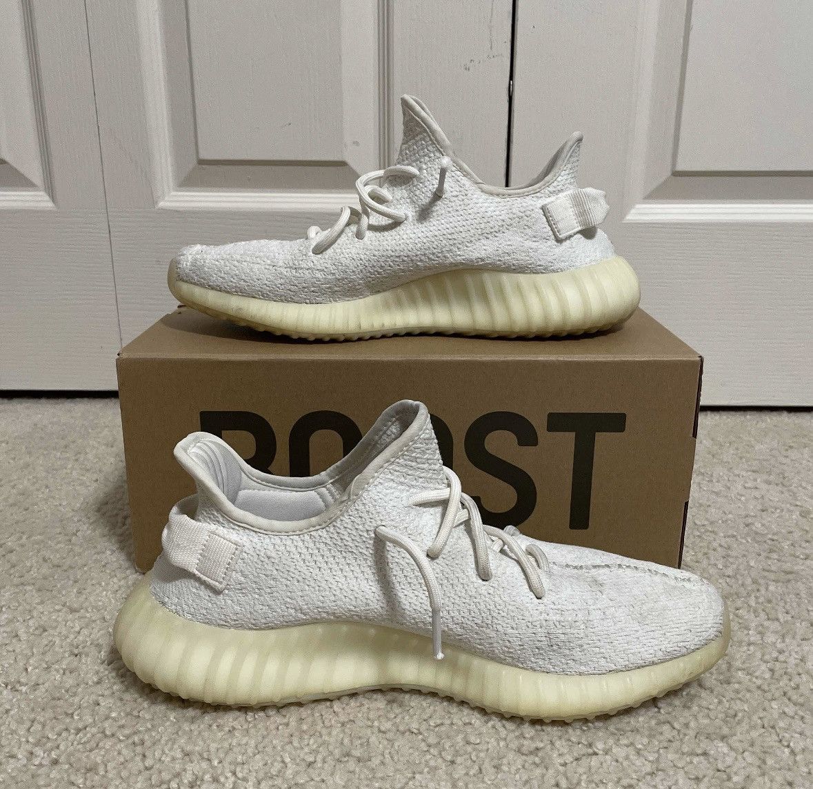 Adidas Yeezy 350v2 Cream Size US 9.5 / EU 42-43 - 2 Thumbnail