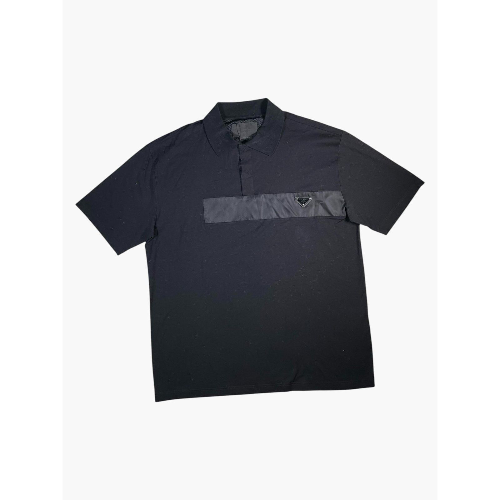 Prada Prada Nylon Plaque Black Polo Size US XXL / EU 58 / 5 - 1 Thumbnail