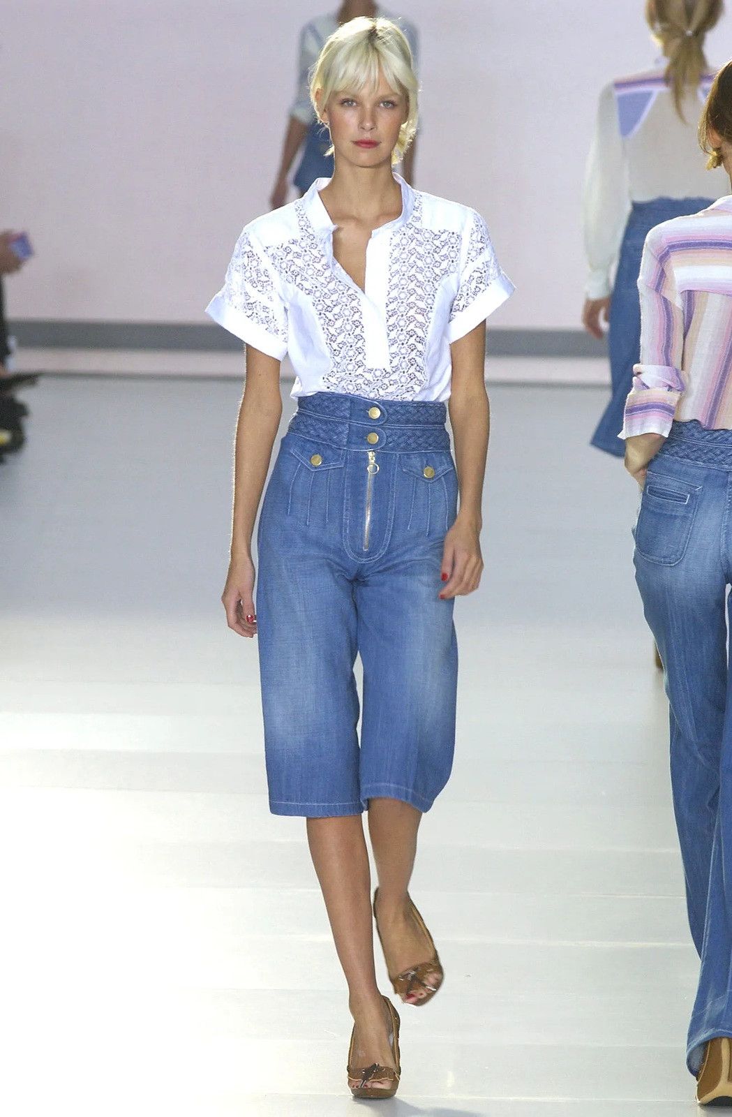Chloe Chloe - Phoebe Philo - S/S 04 - Braided Waist Culottes Size 26" / US 2 / IT 38 - 1 Thumbnail