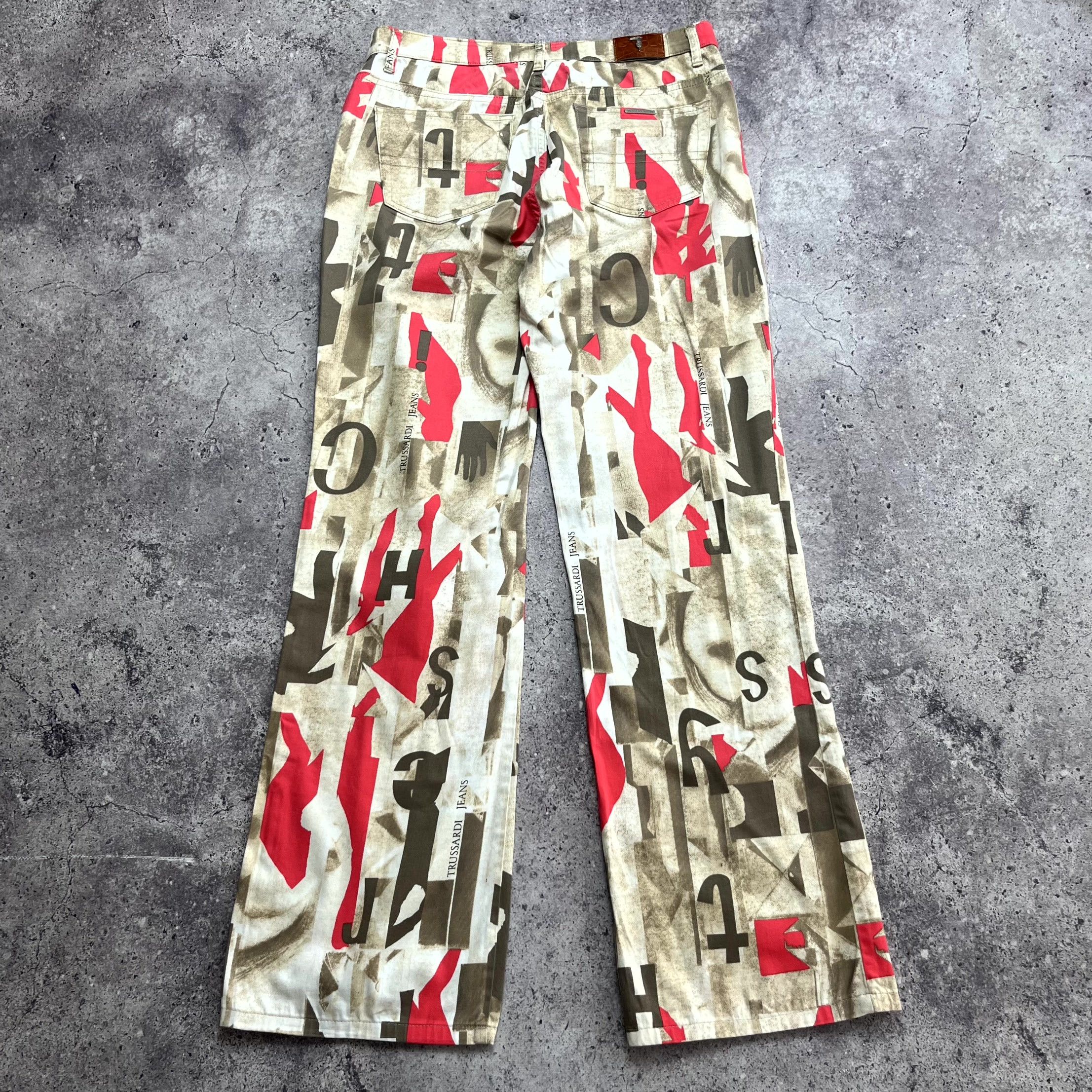 Trussardi Y2K Trussardi Abstract Pants Straight Pink Jeans Size 32 Size 32" / US 10 / IT 46 - 7 Thumbnail