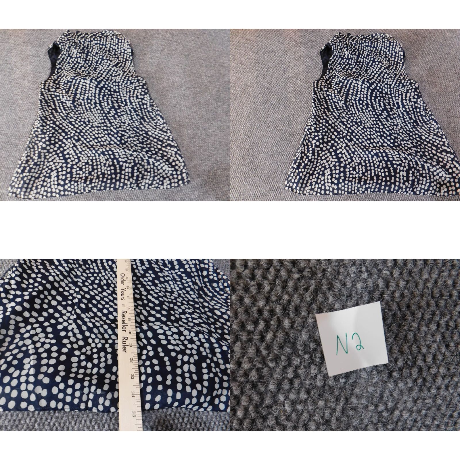 Ann Taylor Ann Taylor Blouse Women Medium Blue Polka Dot Lined Pullover Sleeveless Casual Top Women M Blue Ruffle Cap Sleeve? Size M / US 6-8 / IT 42-44 - 8 Thumbnail