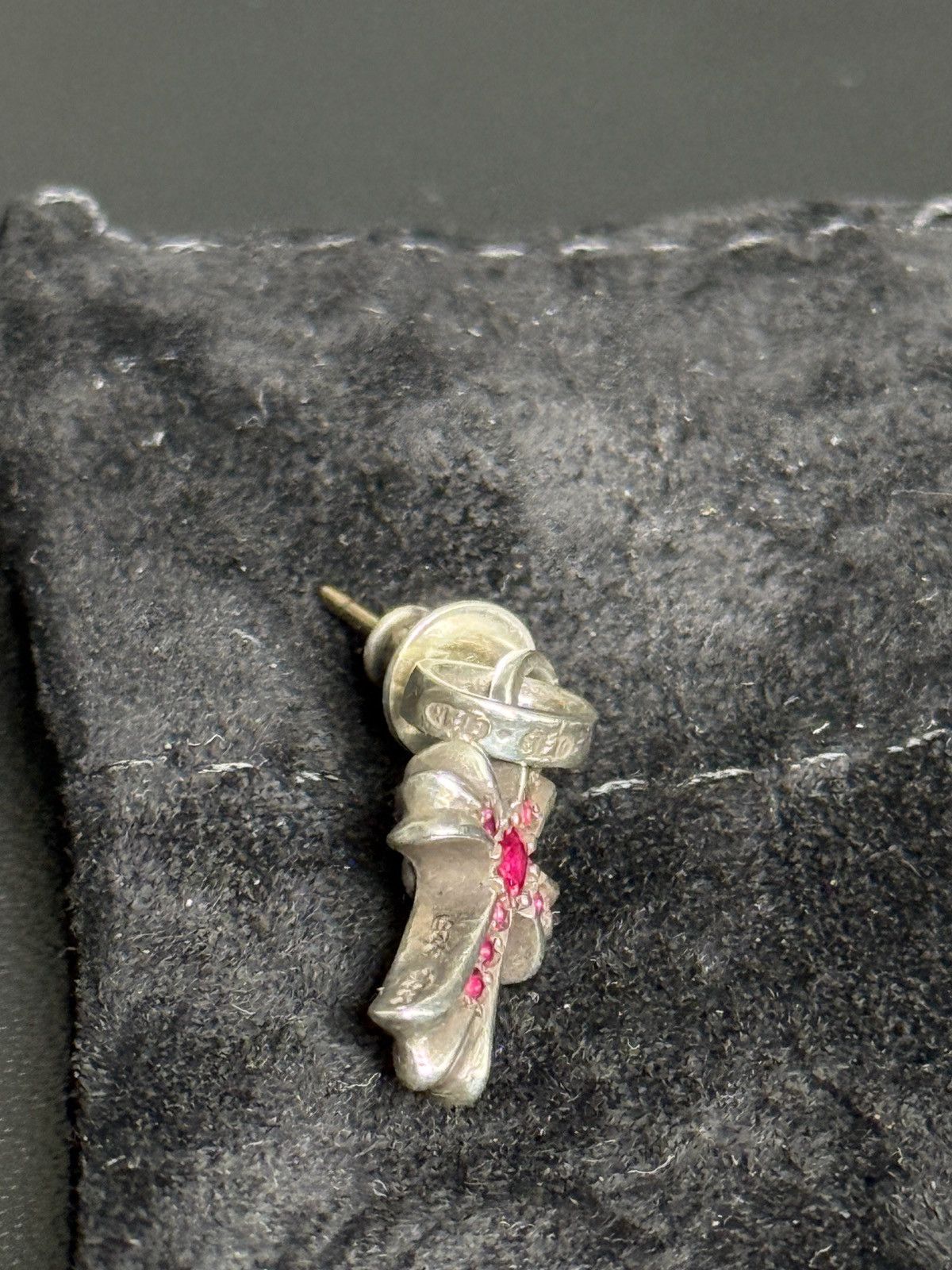 Chrome Hearts Chrome Hearts Pave Factory Ruby Set Babyfat Earring Drop Size ONE SIZE - 17 Thumbnail