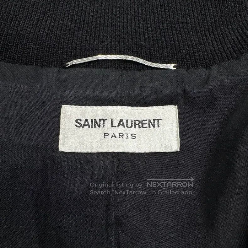 Saint Laurent Paris Saint Laurent Paris Black and White Patchwork Baseball Jac Size US XL / EU 56 / 4 - 2 Thumbnail