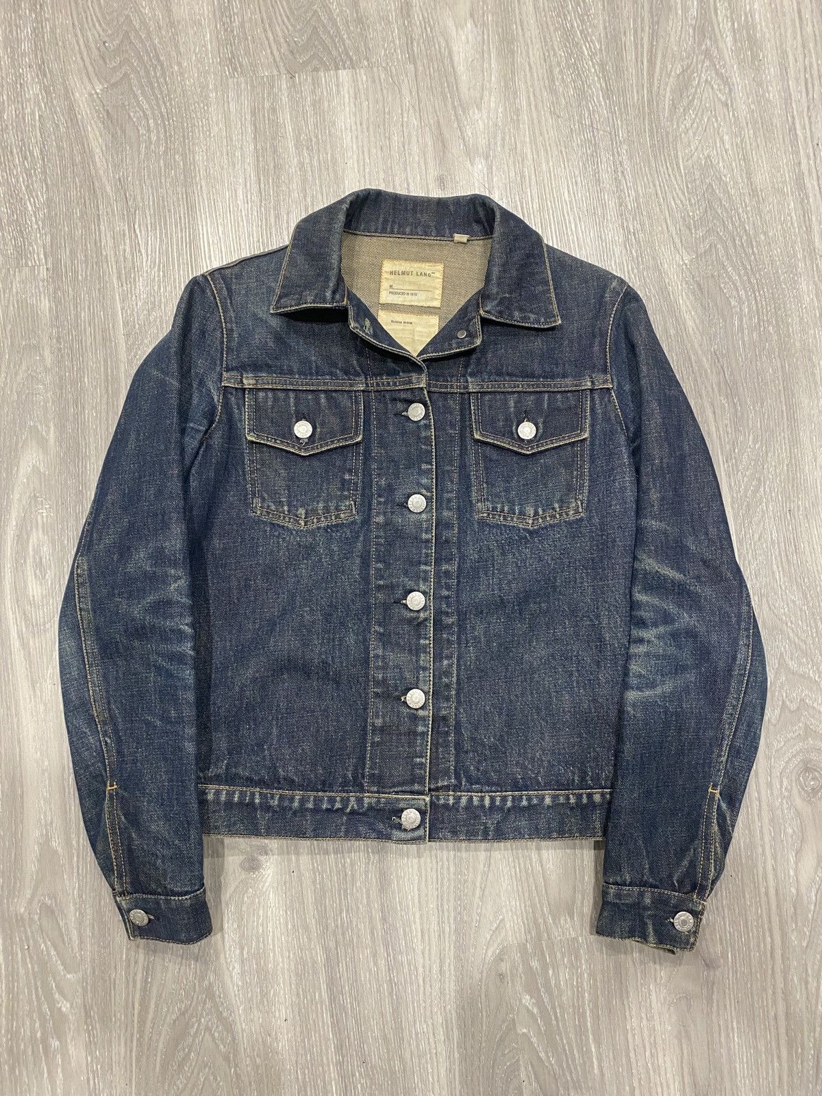 Helmut Lang Helmut Lang 1999 Coated Black Denim Jacket | Grailed