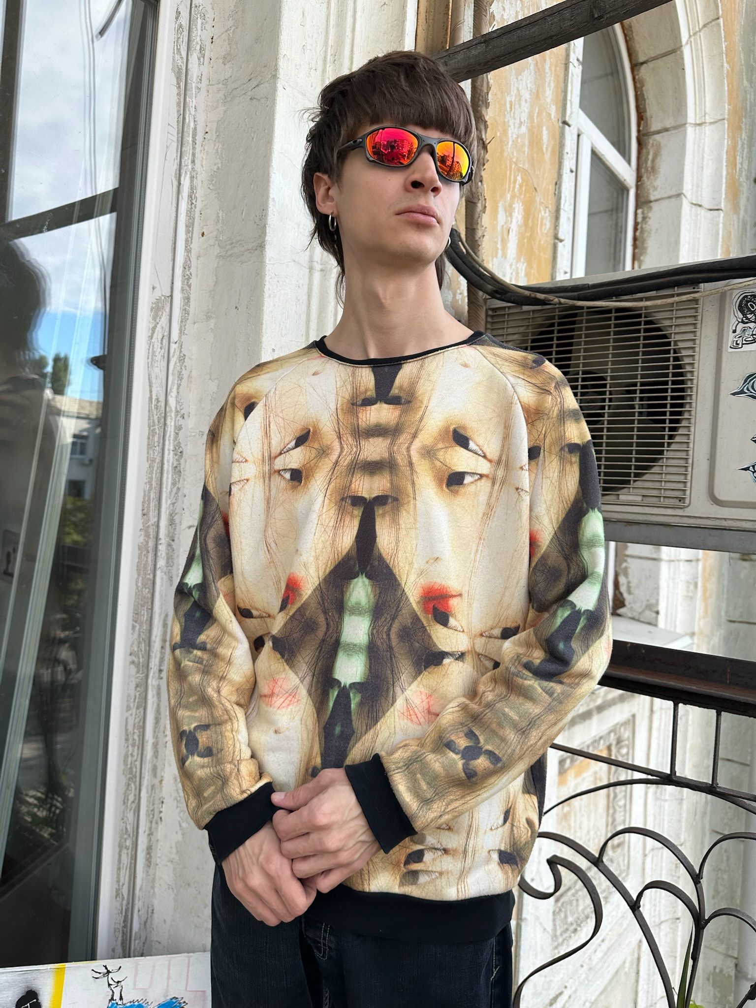 Designer Acid art sweatshirt pour hommes Size US M / EU 48-50 / 2 - 2 Thumbnail