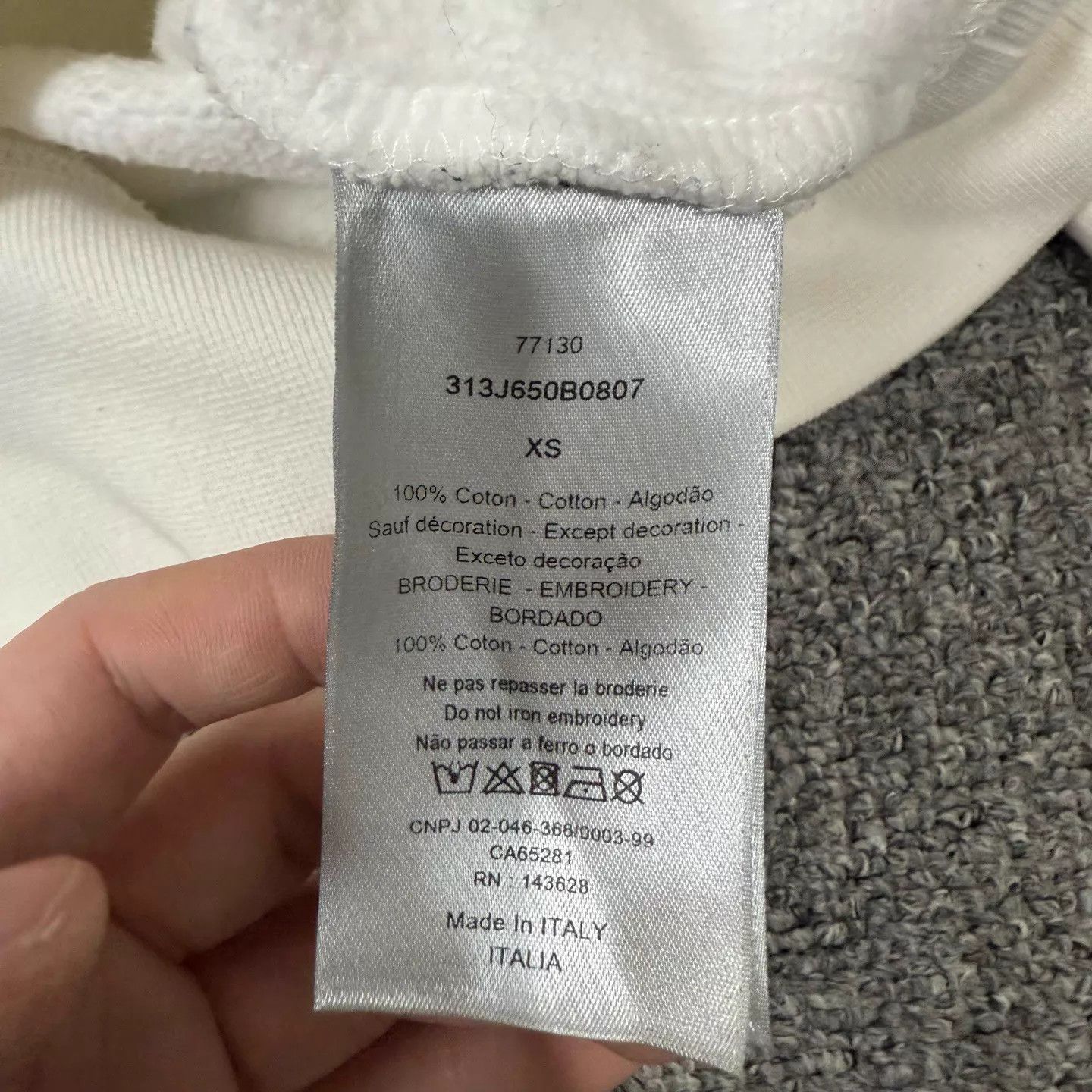 Dior Dior white long sleeve embroidered logo polo shirt XS Size US XS / EU 42 / 0 - 4 Thumbnail