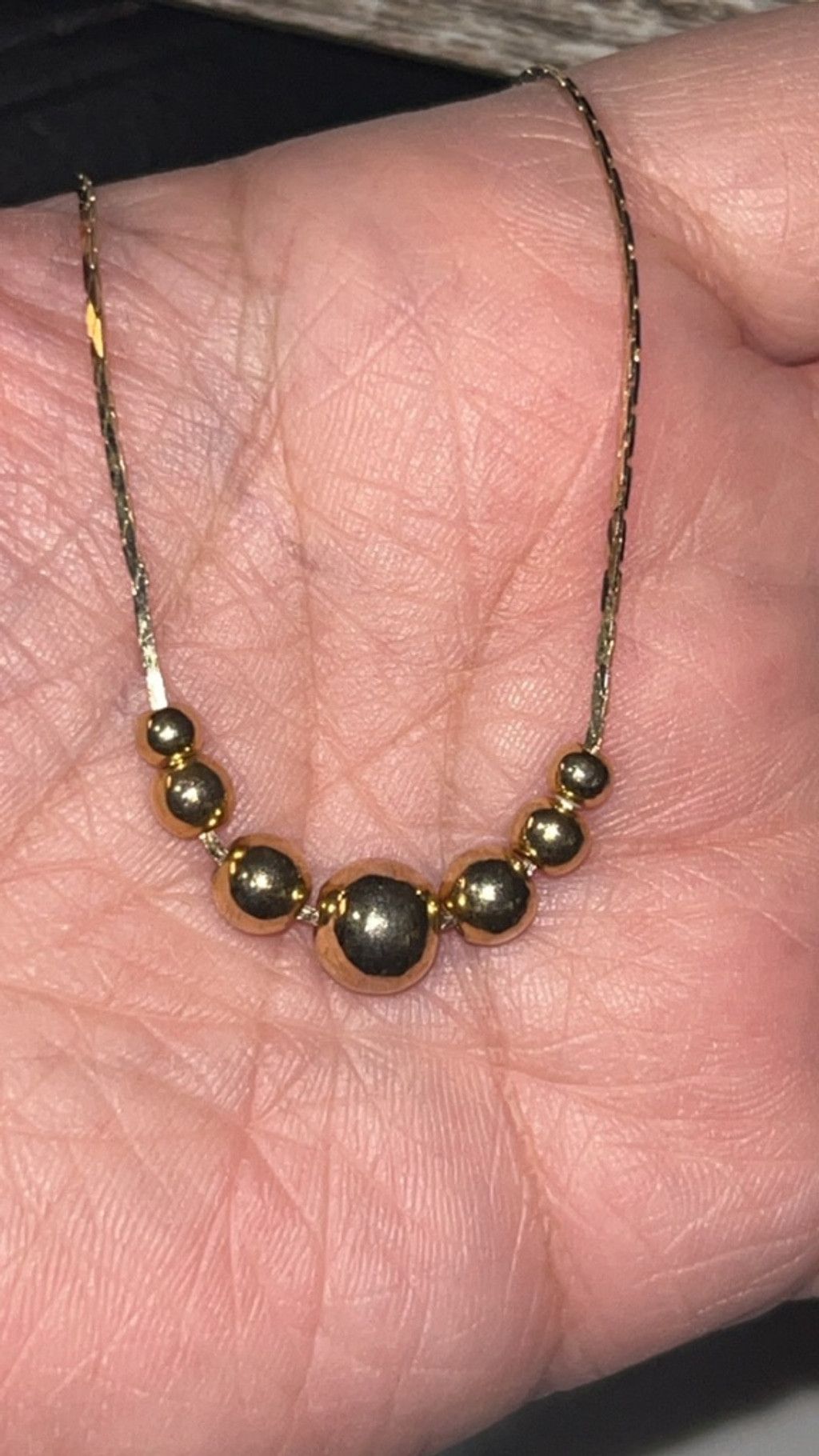 The Unbranded Brand Women's Unbranded Gold Beaded Necklace One Size Size ONE SIZE - 1 Thumbnail