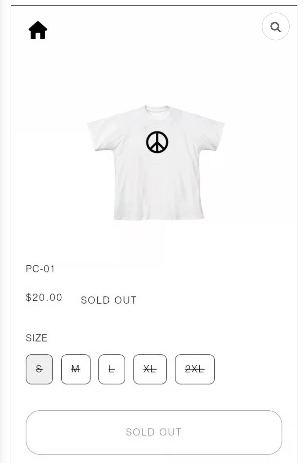 Yeezy Yeezy Mafia Peace T-shirt last drop 2025 size L Size US L / EU 52-54 / 3 - 5 Thumbnail