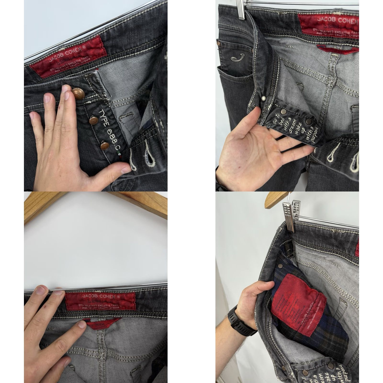 Jacob Cohen Jacob Cohen Luxury Denim Tailored Jeans 688 Made in Italy Size 35 Black Mens Size US 35 - 8 Thumbnail