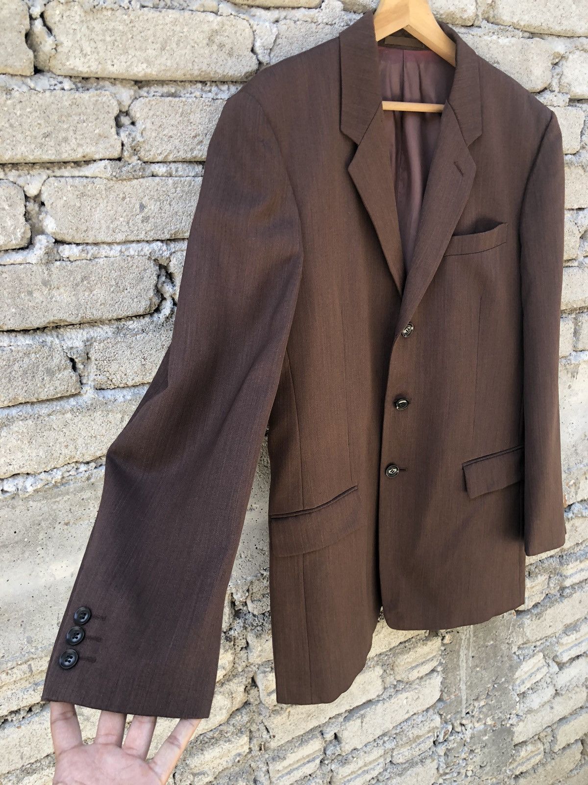 Japanese Brand Vintage Jun Men Brown Blazer’s Jacket Size US L / EU 52-54 / 3 - 4 Thumbnail