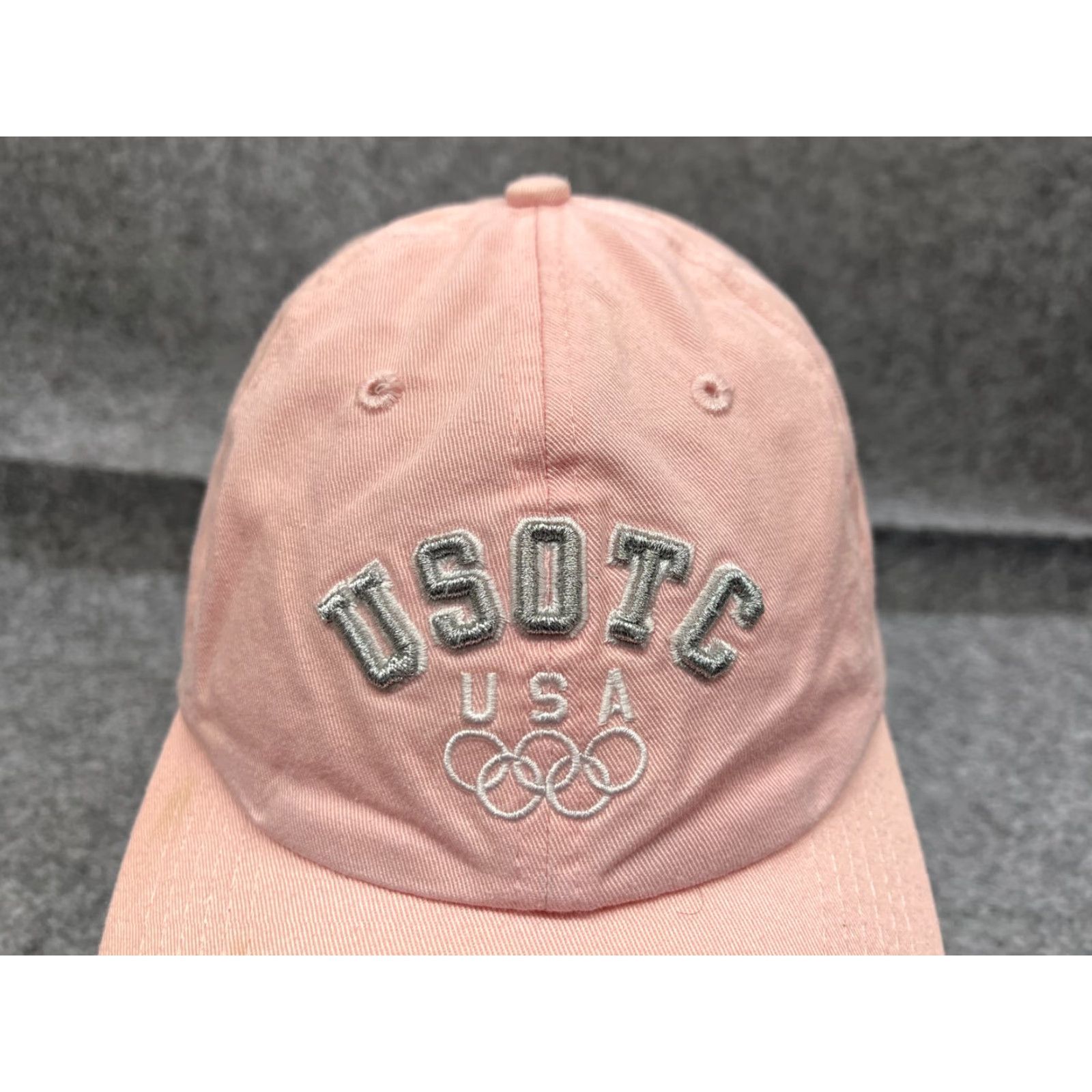 Vintage Olympic Hat Cap Strap Back Adult One Size Pink 100% Cotton Size ONE SIZE - 2 Thumbnail