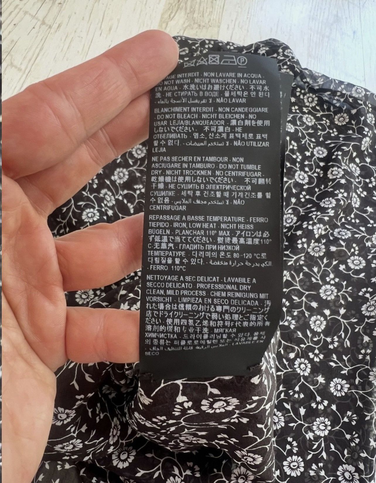Saint Laurent Paris Saint Laurent Floral Silk Georgette Blouse – FR 40 Size M / US 6-8 / IT 42-44 - 13 Thumbnail