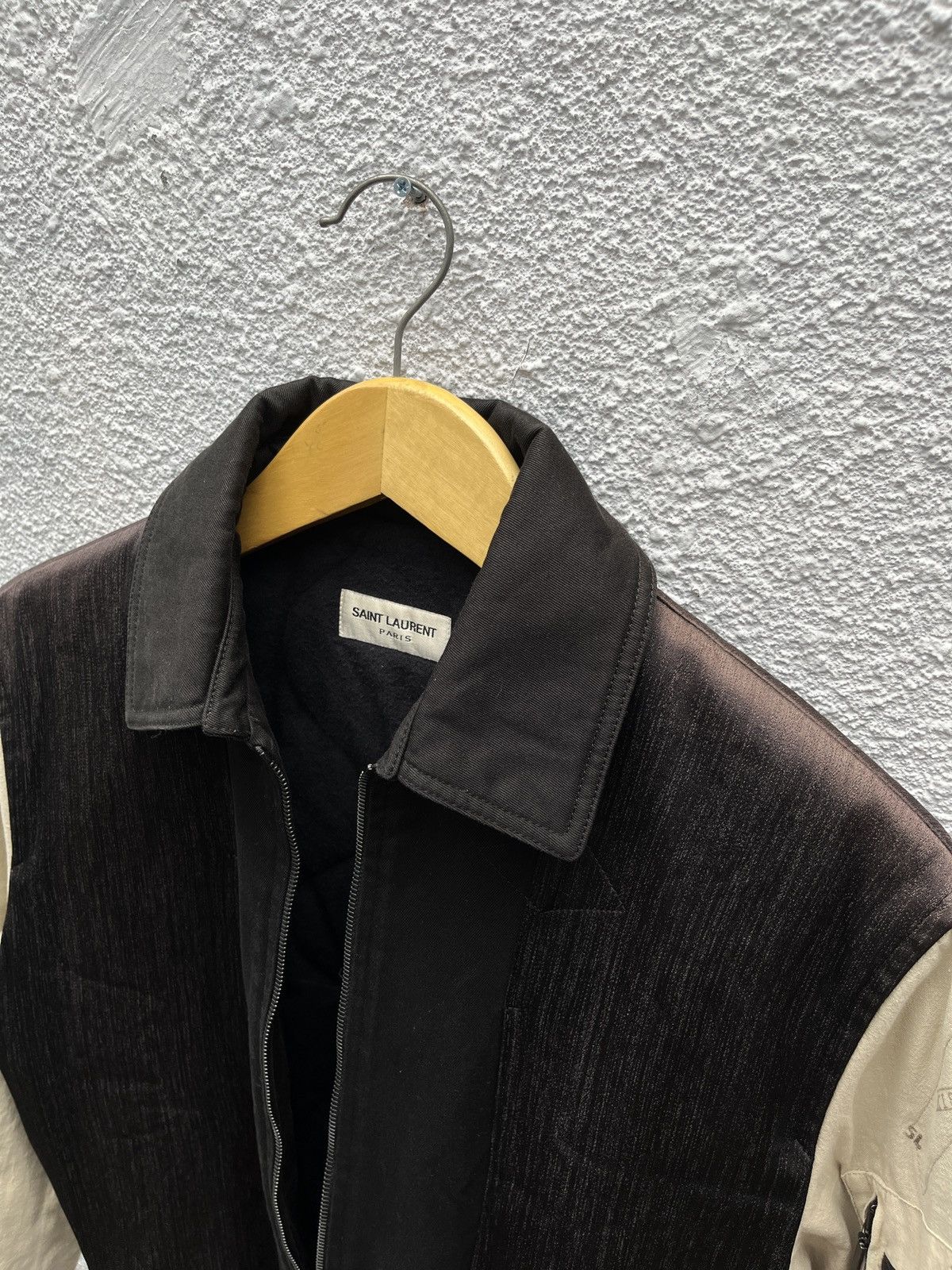 Saint Laurent Paris FW 2017 SLP Embroidered Distressed Bomber Jacket Size US S / EU 44-46 / 1 - 17 Thumbnail